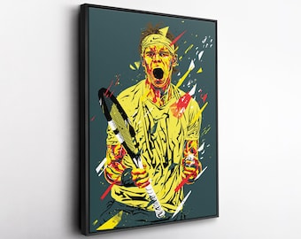 Rafael Nadal Pop Art Canvas Print – Tennis Wall Decor – Sports Gift for Tennis Fans, Game Room or Man Cave