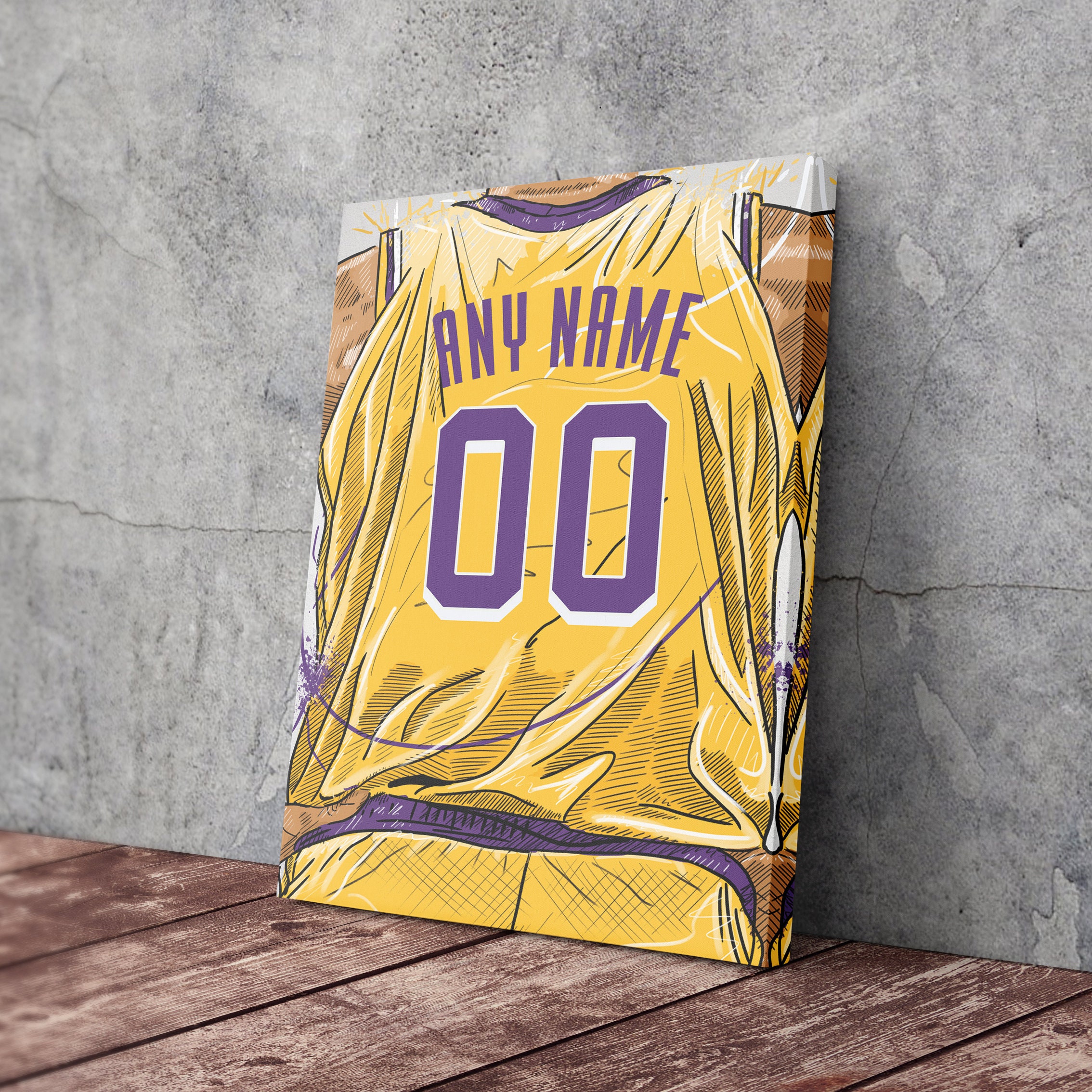 Lebron James Lakers Jersey Canvas Print for Sale by jonkiwi