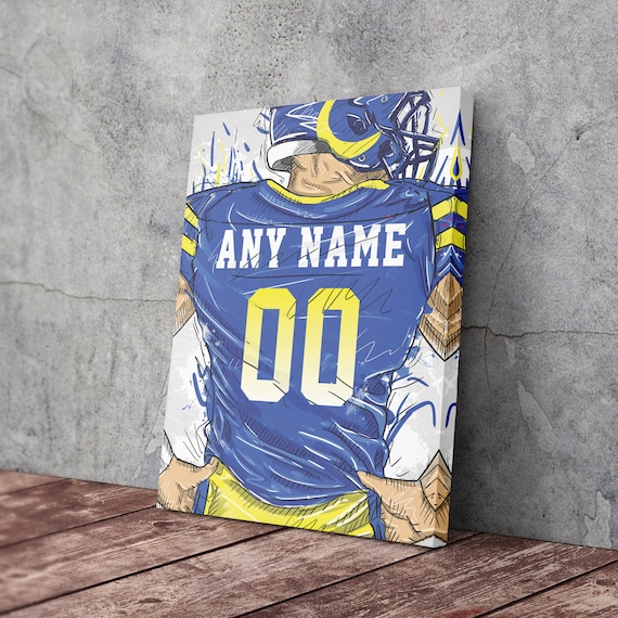 Los Angeles Rams Jersey Neon Personalized Jersey Custom Name 