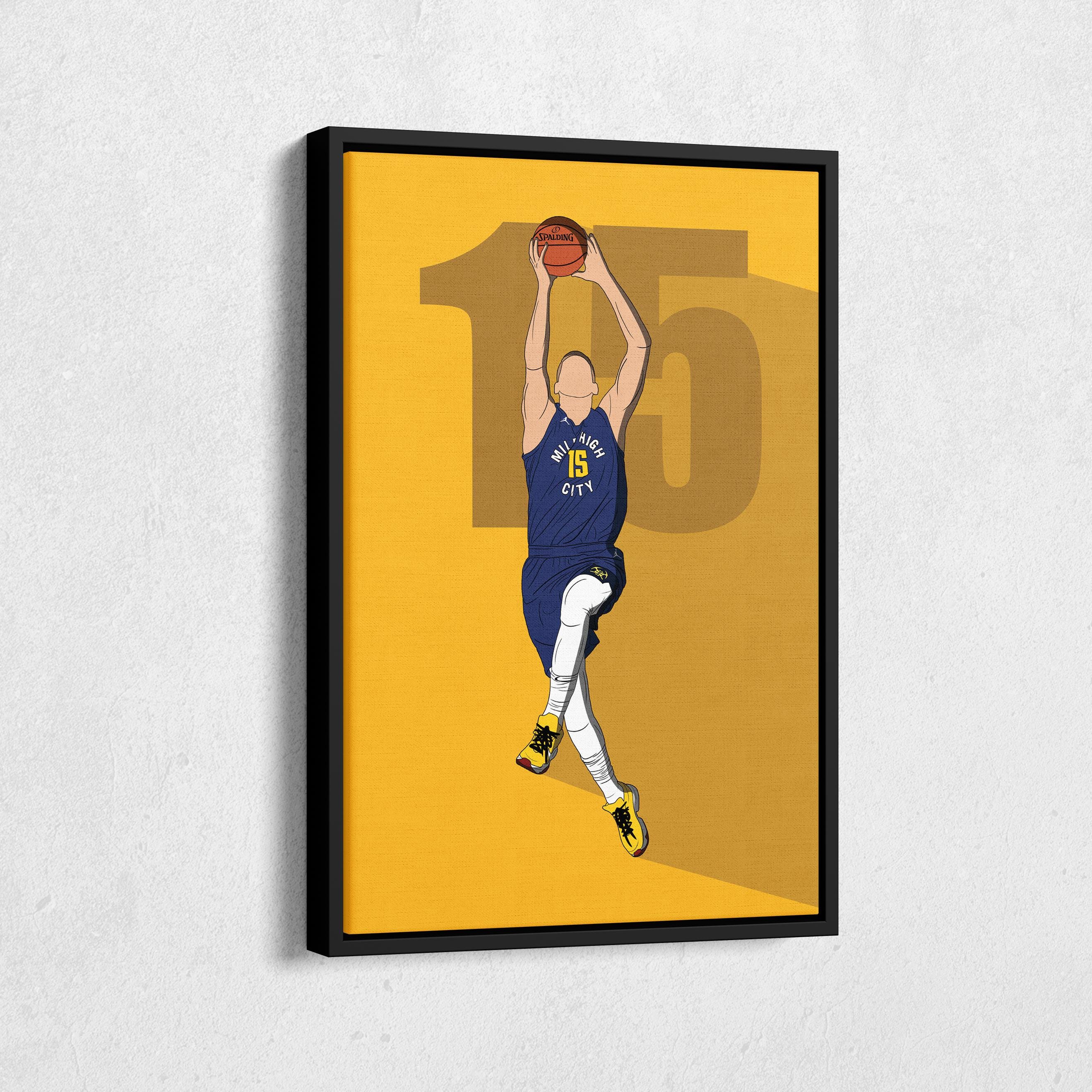 Nikola Jokić Leinwand Kunst Denver Nuggets NBA Leinwand Wand Kunst Kinderzimmer Gerahmtes Poster Wohnkultur