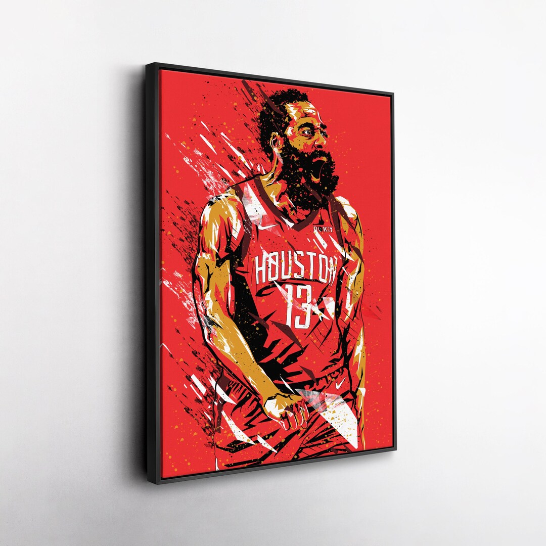 James Harden Pop Art Canvas Print – Houston Rockets Wall Decor