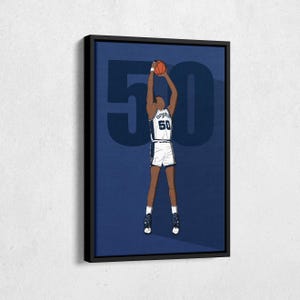 David Robinson Canvas Art San Antonio Spurs NBA Canvas Wall Art Print Kids Room Framed Poster Home Decor