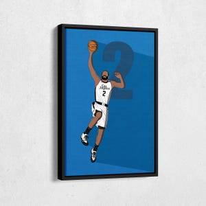 Kawhi Leonard Canvas Art Los Angeles Clippers NBA Canvas Wall Art Print Kids Room Framed Poster Home Decor
