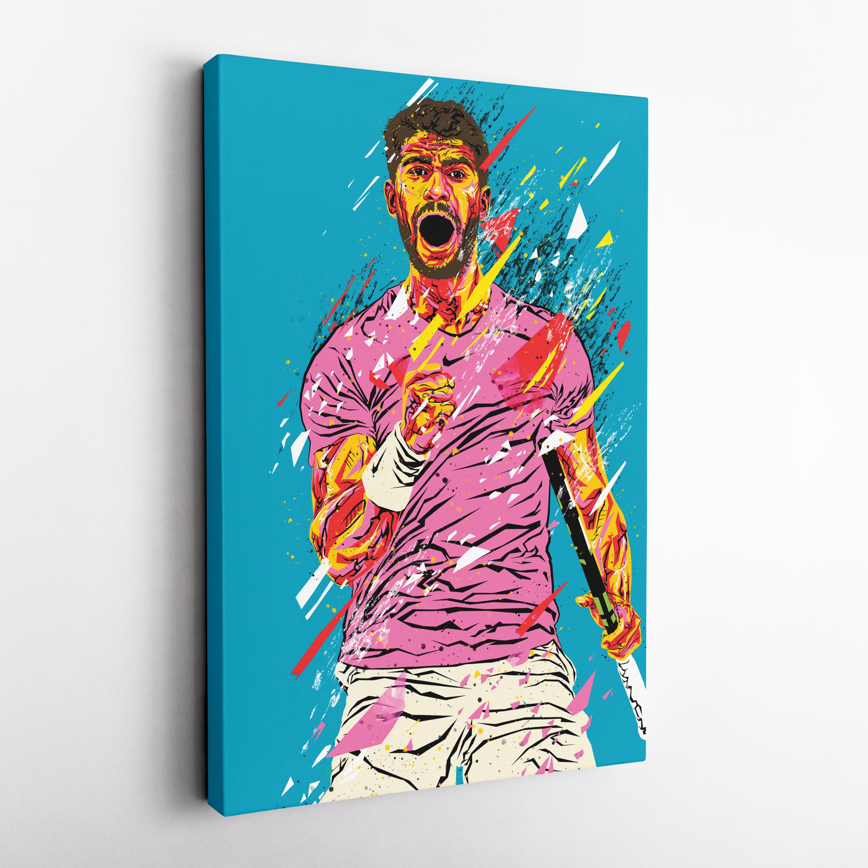 Carlos Alcaraz Pop Art Canvas Print – Tennis Wall Decor – Sports