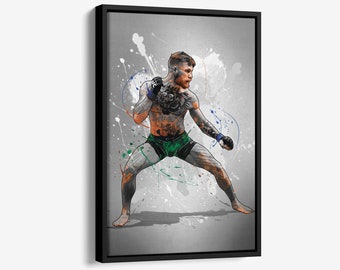 Conor McGregor Poster Mixed Martial Arts UFC  Framed Wall Art Home Decor Hand Made Canvas Print Artwork