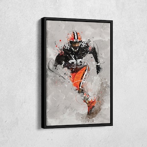Myles Garrett Poster Cleveland Browns NFL Canvas Wall Art Home Decor Framed Poster Man Cave Gift