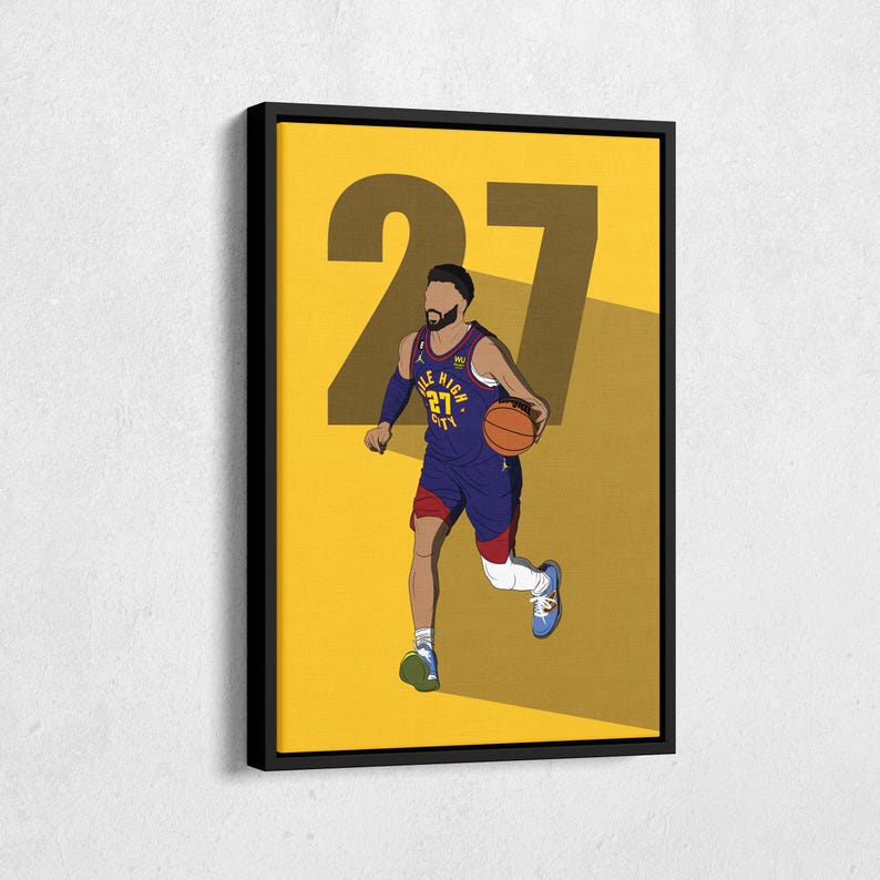 Jamal Murray Canvas Art Denver Nuggets NBA Canvas Wall Art Print Kids