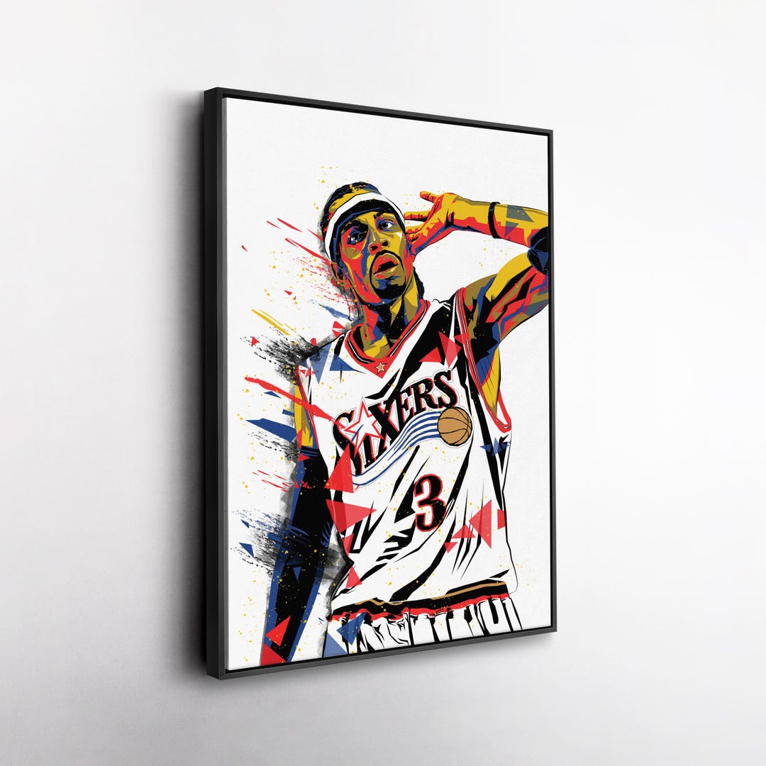 Allen Iverson Pop Art Canvas Print – Philadelphia 76ers Wall Decor ...