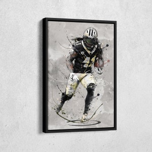 Alvin Kamara Poster New Orleans Saints NFL Canvas Wall Art Home Decor Framed Poster Man Cave Gift