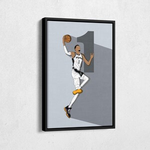 Victor Wembanyama Canvas Art San Antonio Spurs NBA Canvas Wall Art Print Kids Room Framed Poster Home Decor