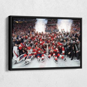 Florida Panthers 2024 Stanley Cup Champions Canvas Wall Art Home Decor Oprawiony plakat