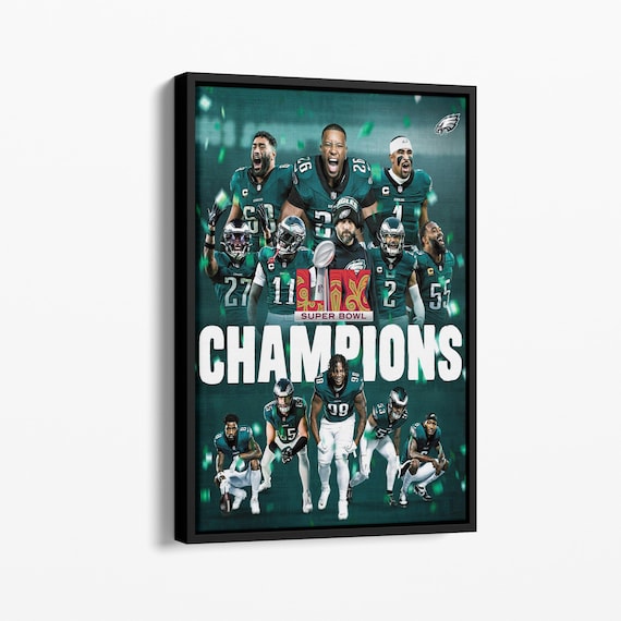 Philadelphia Eagles Super Bowl LIX Champions – Football Wall Art, Canvas Print, Eagles Fan Gift, Home Decor