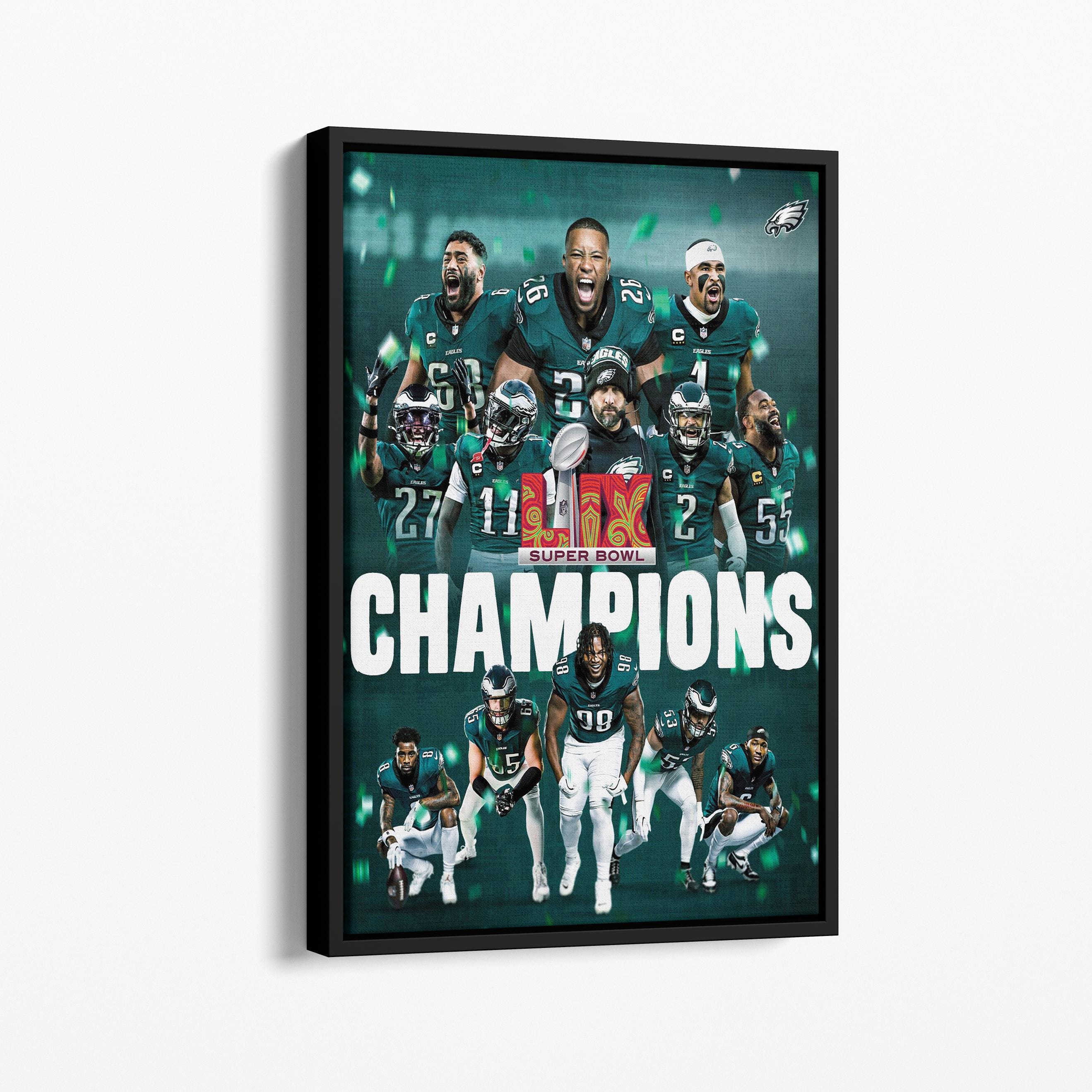 Philadelphia Eagles Super Bowl LIX Champions – Football Wall Art, Canvas Print, Eagles Fan Gift, Home Decor