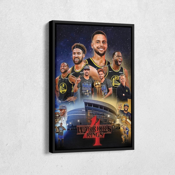 Golden State Warriors Poster 4 Ring NBA Champions