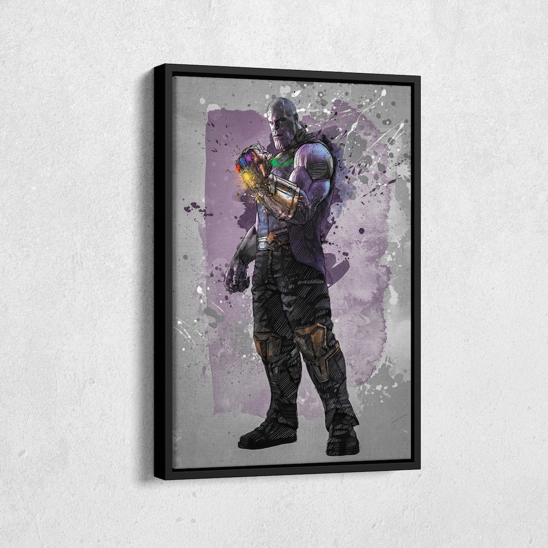 Thanos Poster Marvel Comics Framed Wall Art Home Decor Canvas Print ...
