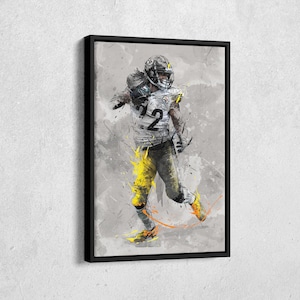 Najee Harris Poster Pittsburgh Steelers NFL Canvas Wall Art Home Decor Framed Poster Man Cave Gift
