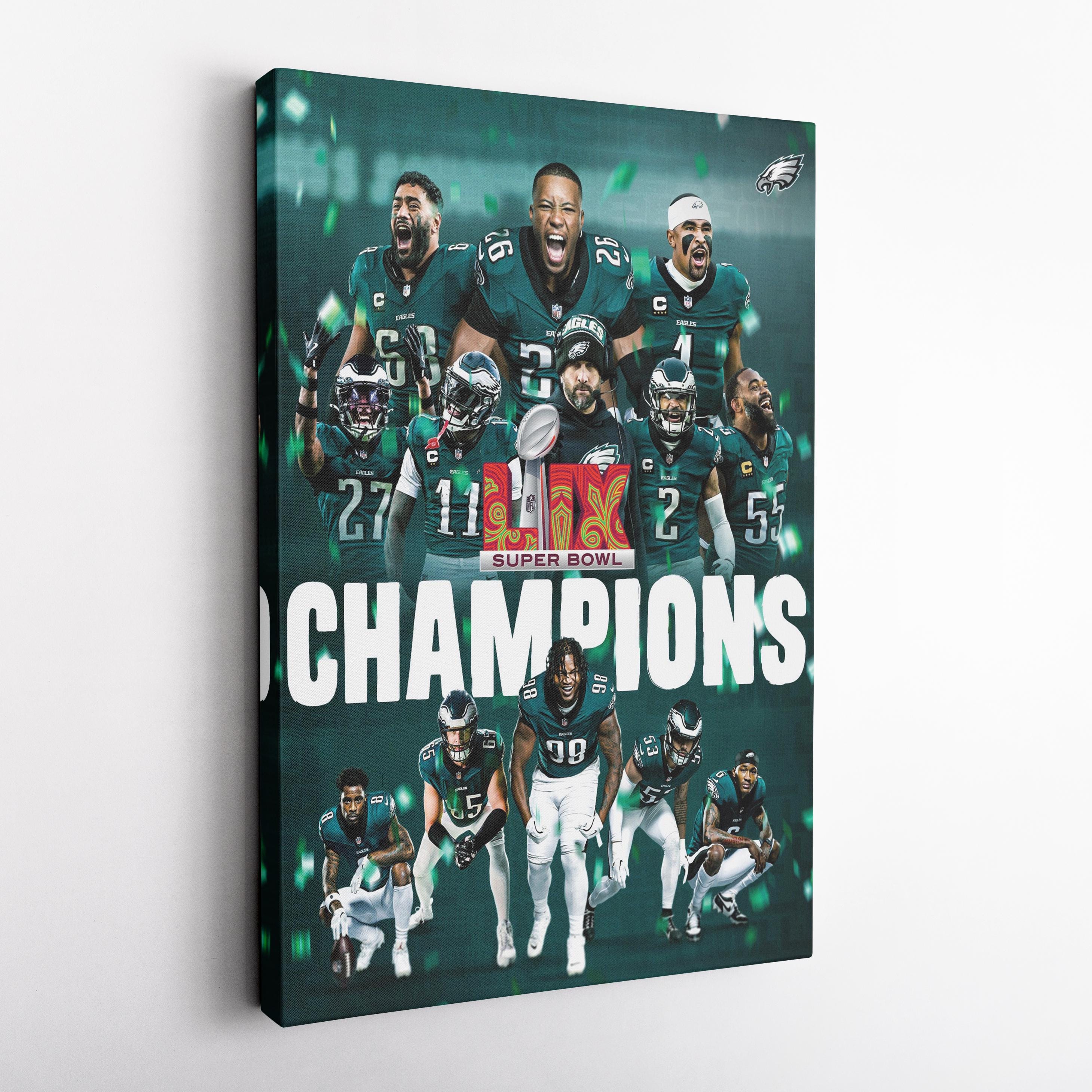 Philadelphia Eagles Super Bowl LIX Champions – Football Wall Art ...