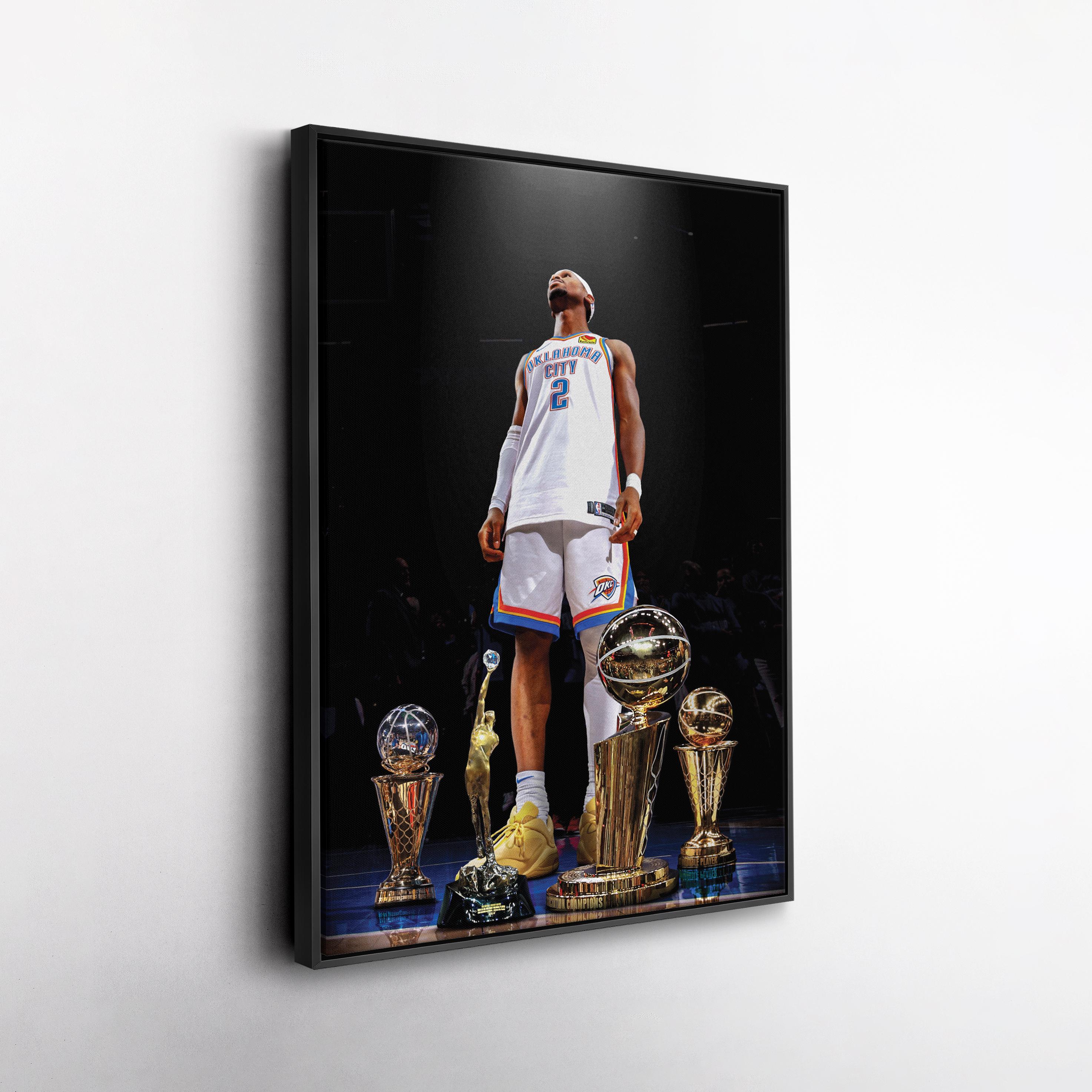 Shai Gilgeous-Alexander MVP Canvas – OKC Thunder 2025 Champions Wall Art