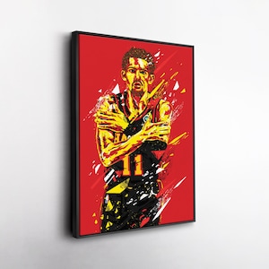 Stampa su tela Pop Art di Trae Young – Decorazione murale Atlanta Hawks – Regalo NBA per appassionati di basket, sala giochi o caverna dell'uomo