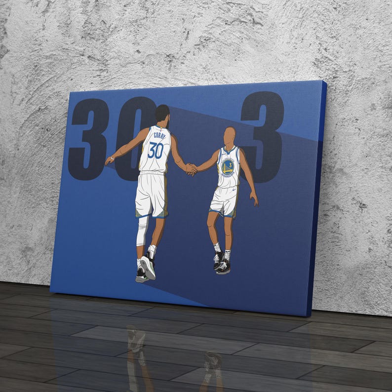 Chris Paul & Stephen Curry Golden State Warriors NBA Canvas Wall Art