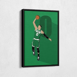 Jayson Tatum Leinwand Kunst Boston Celtics NBA Leinwand Wand Kunst Druck Kinderzimmer gerahmtes Poster Wohnkultur