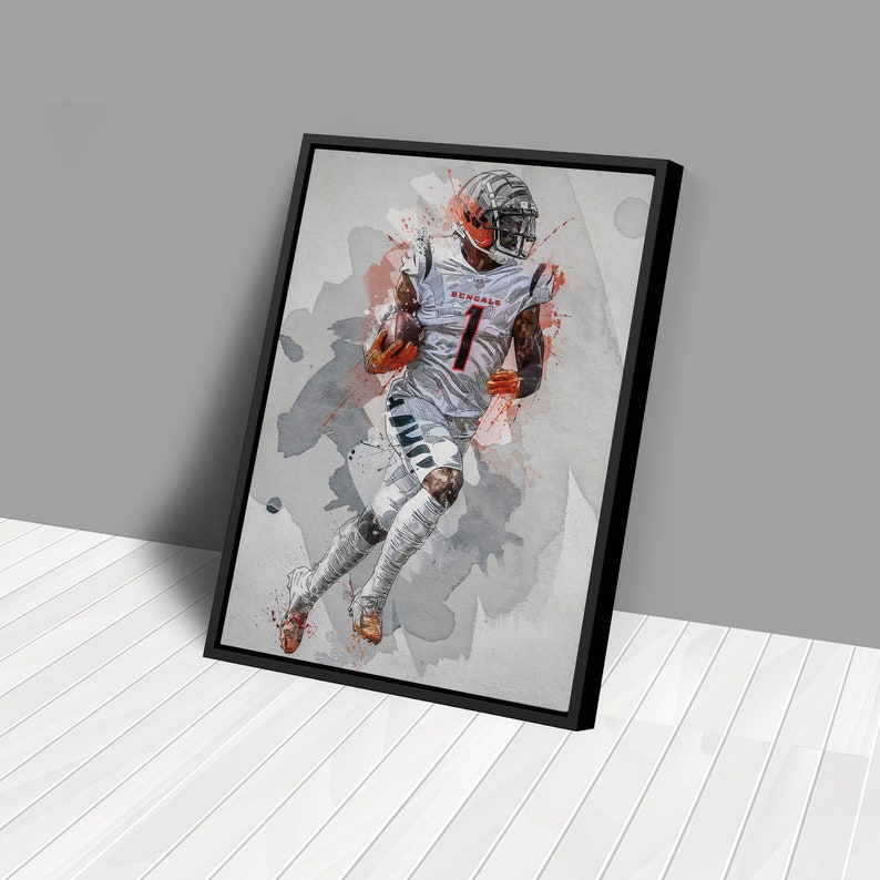 Ja'marr Chase Poster Cincinnati Bengals NFL Framed Wall - Etsy