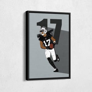 Davante Adams Canvas Art Las Vegas Raiders football Canvas Wall Art Print Kids Room Framed Poster Home Decor