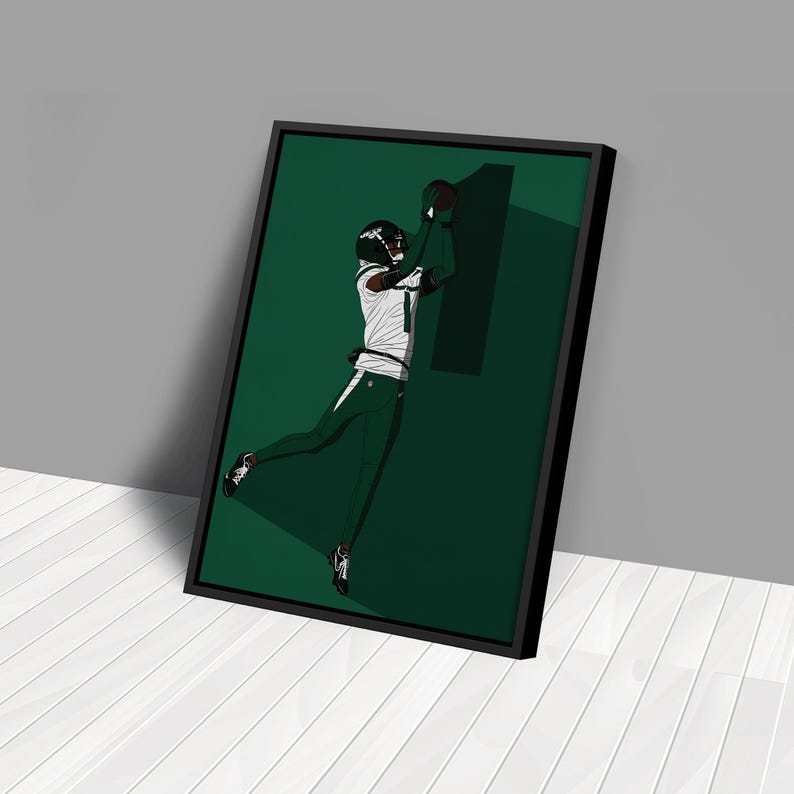 Sauce Gardner Canvas Art New York Jets NFL Canvas Wall Art Print Kids