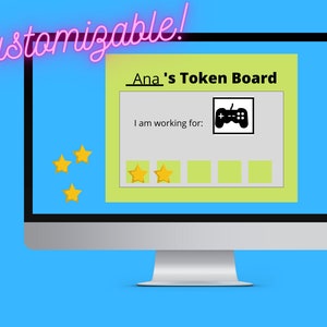 Token Board Template, Custom Token Board, ABA Token Board, Token Board and Tokens, Positive Reinforcement, Reward System, Autism