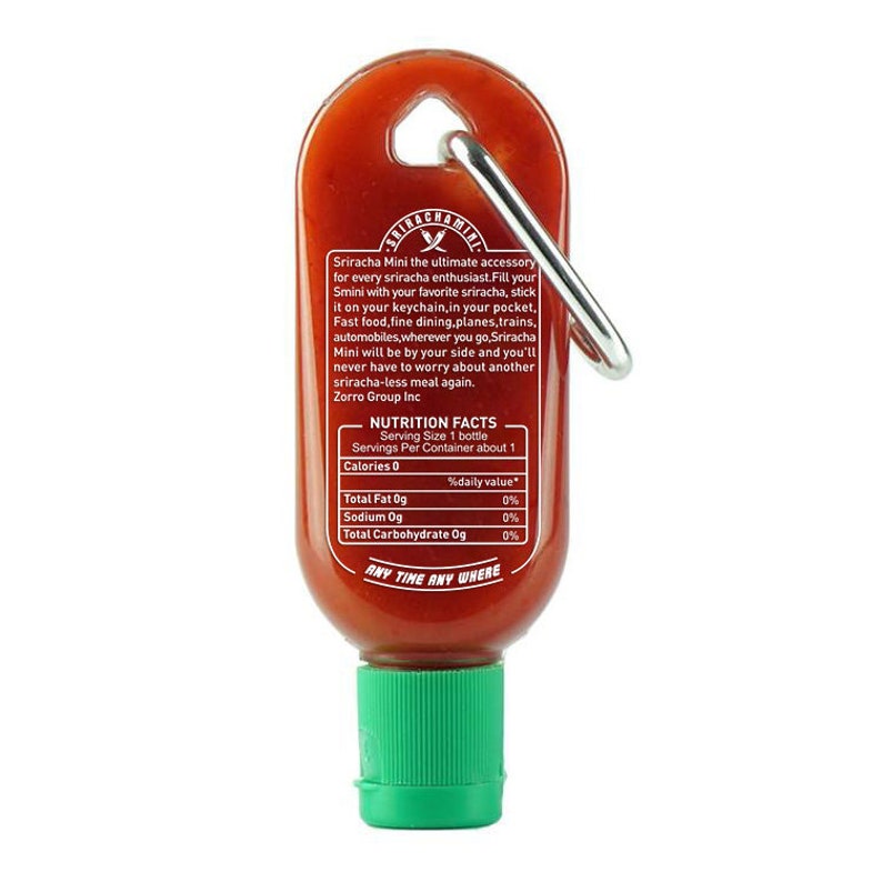 Sriracha Mini Hot Sauce Keychain Bottle 15pack, 1oz sauce Not Included