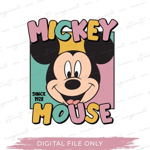Block Mickey png - Retro -  WDW shirt - Magical - pdf - png - sublimation - DTF