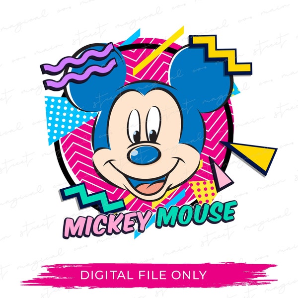 80's Mickey png - Retro -  WDW shirt - Magical - pdf - png - sublimation - DTF
