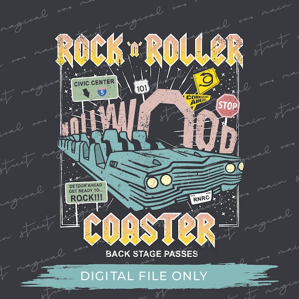Rock N Rollercoaster png - Hollywood Studios - Family Trip Shirt - WDW shirt - Magical - pdf - png