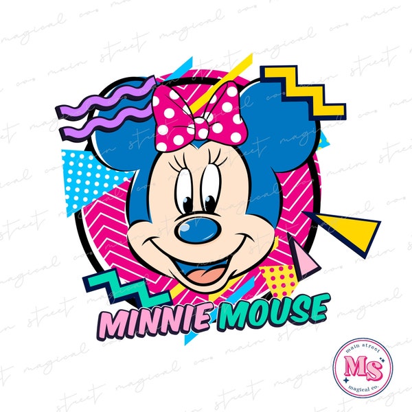 80's Minnie png - Retro -  WDW shirt - Magical - pdf - png - sublimation - DTF
