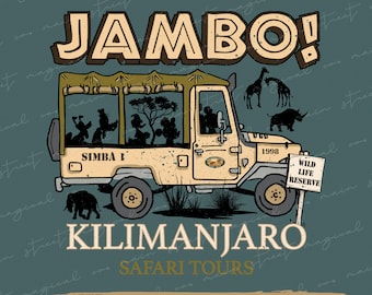 Jambo Safari Mickey and Friends png -  Kilamanjaro Safari -WDW shirt - Magical - pdf - png - sublimation - DTF