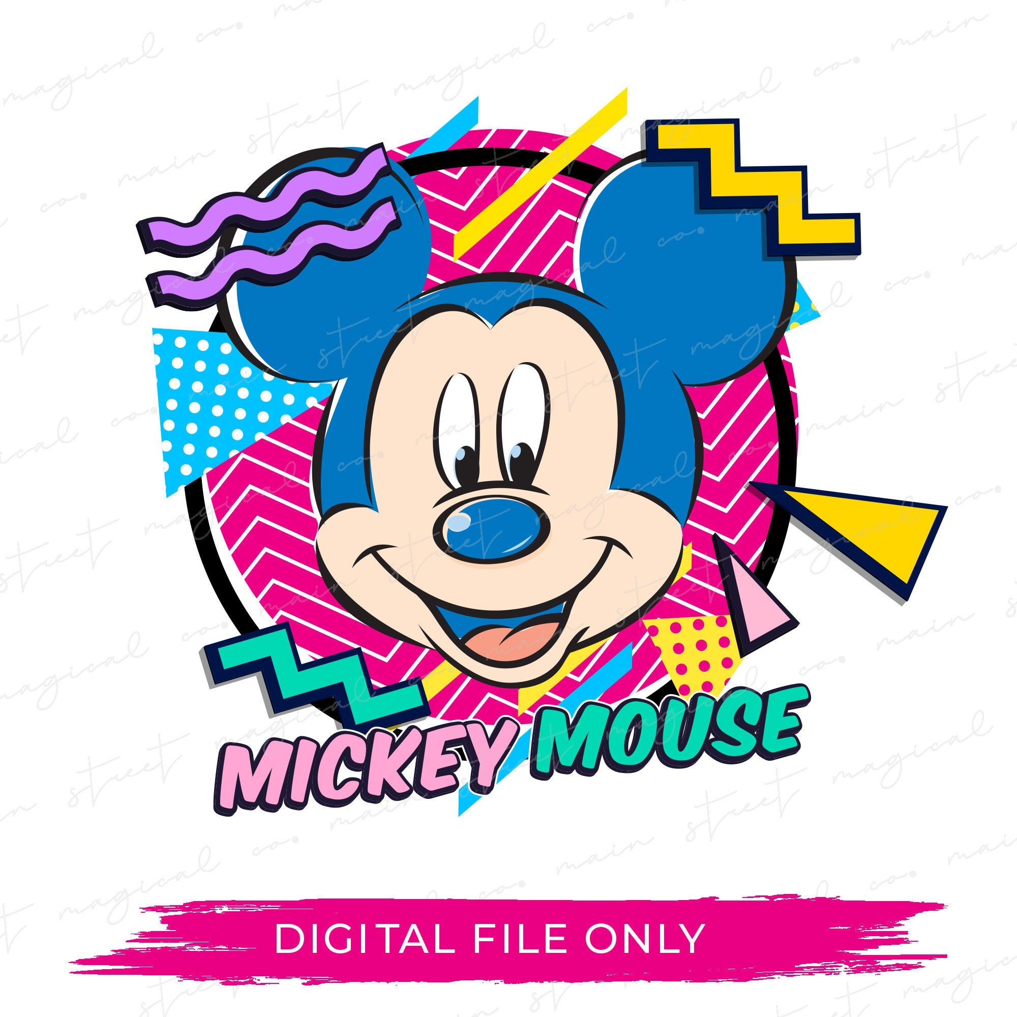 80's Mickey Png - Retro - WDW Shirt - Magical - Pdf - Png