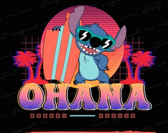 Stitch Surf Board png - Ohana - Family Trip Shirt - WDW shirt - Magical - pdf - png