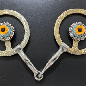 Custom Concho Snaffle Bit
