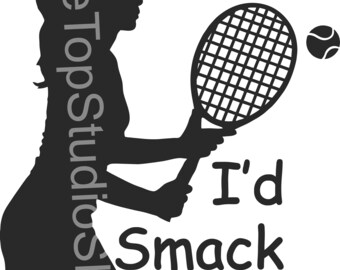 I'd Smack That SVG, PNG, Tennis Cricut-ontwerp, silhouet