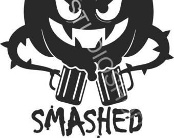 Let's Get Smashed SVG, PNG, Halloween Cricut design, silhouette