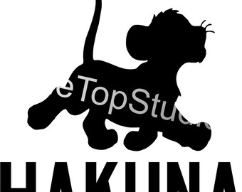 Hakuna Matata, Lion King, png, Cricut-ontwerp, silhouet