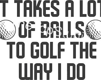 Ballen om te golfen SVG, PNG, Vaderdag Cricut ontwerp, silhouet