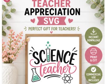 Science Teacher SVG | Teacher Appreciation Shirt Design (Digital Download)
