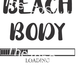 Beach body loading..., png, cricut-ontwerp, silhouet
