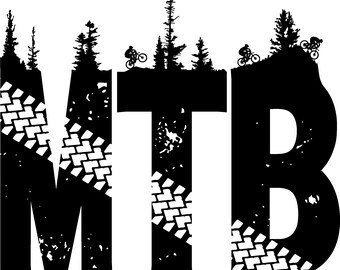 Mountain Bike Trail SVG, PNG, Cricut design, silhouette