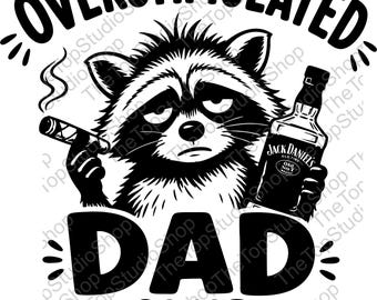 Funny Dad SVG| Overstimulated Dad Club cigar whisky svg | Dad Life SVG | Fathers Day SVG | Cricut Cut File | Dad Shirt Design