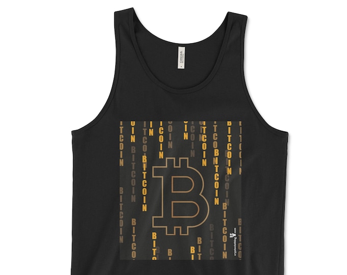 Bitcoin BTC Crypto Cryptocurrency Black Tank Top Bella+Canvas 3480 Altcoin HODL Cripto Criptomonedas UPCT22 Crypto Clothing.