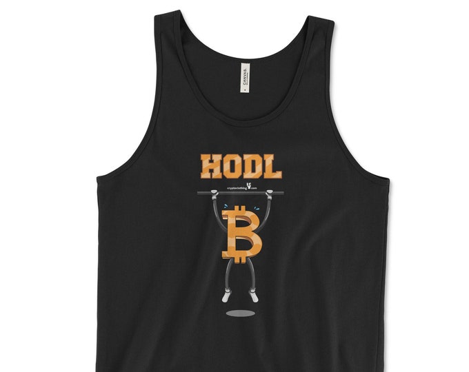Bitcoin BTC Crypto Cryptocurrency Black Tank Top Bella+Canvas 3480 Altcoin HODL Cripto Criptomonedas UPCT27 Crypto Clothing.