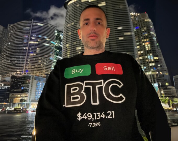 Bitcoin BTC Crypto Cryptocurrency Altcoin HODL Black Sweatshirt.