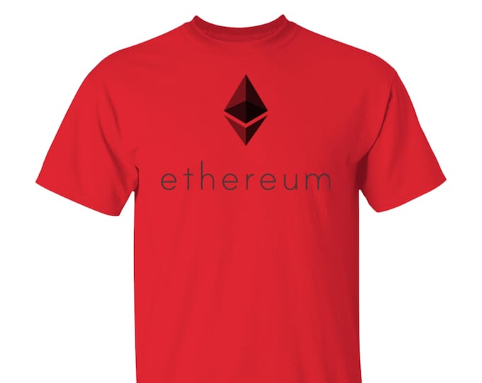 Ethereum (ETH) Crypto Cryptocurrency Altcoin HODL Red T-Shirt Unisex UPC05